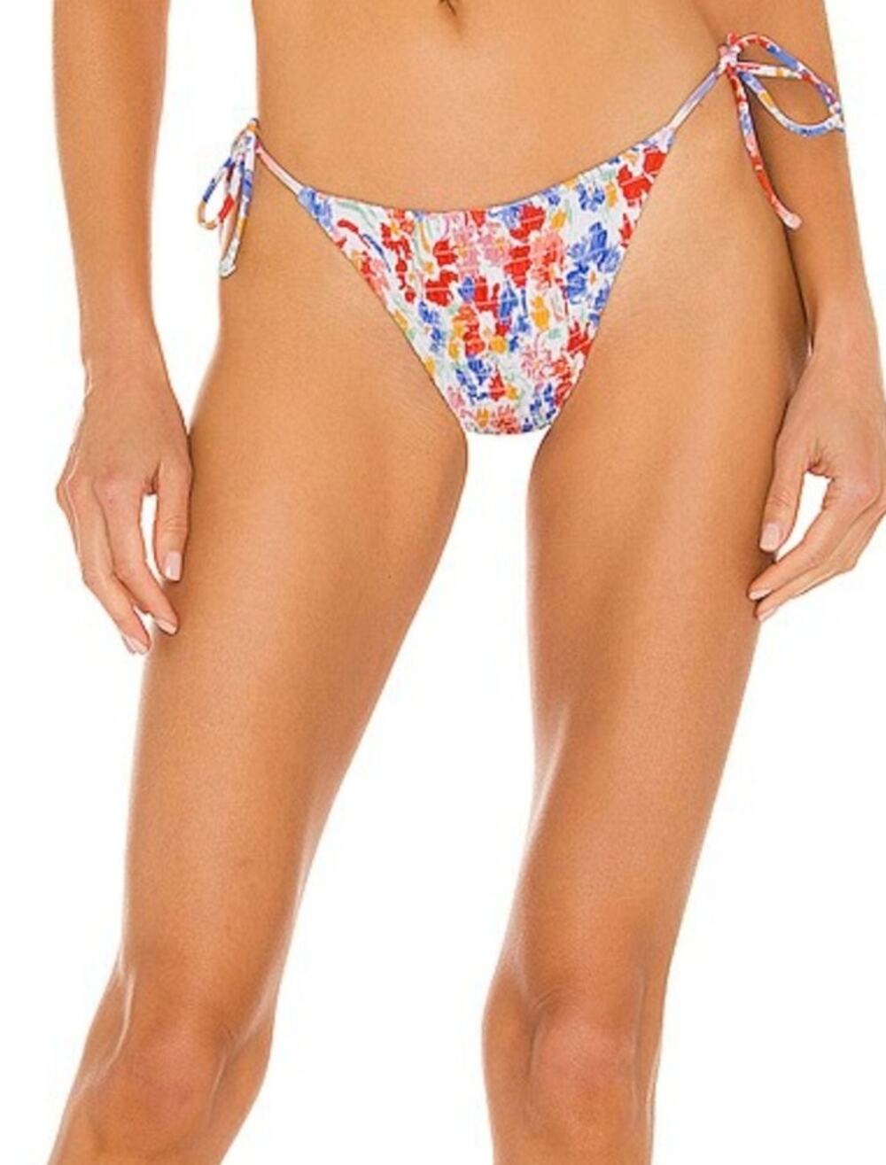 L*Space Aubree Bikini Bitsy Bottom in Flowers Forever Size Medium NWT Tie Sides